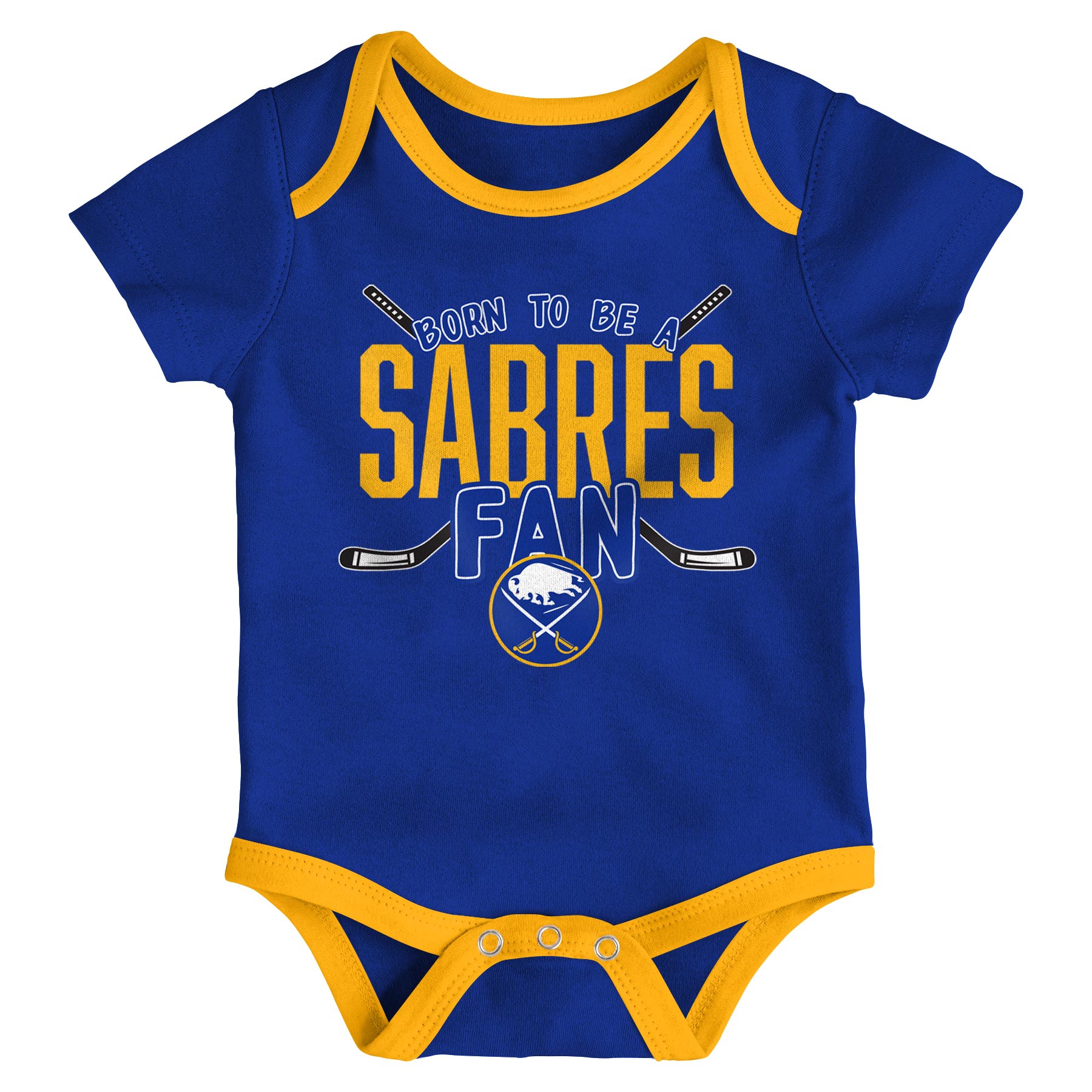Buffalo Sabres Game Time NHL Baby Bodysuit Set (3-Piece)
