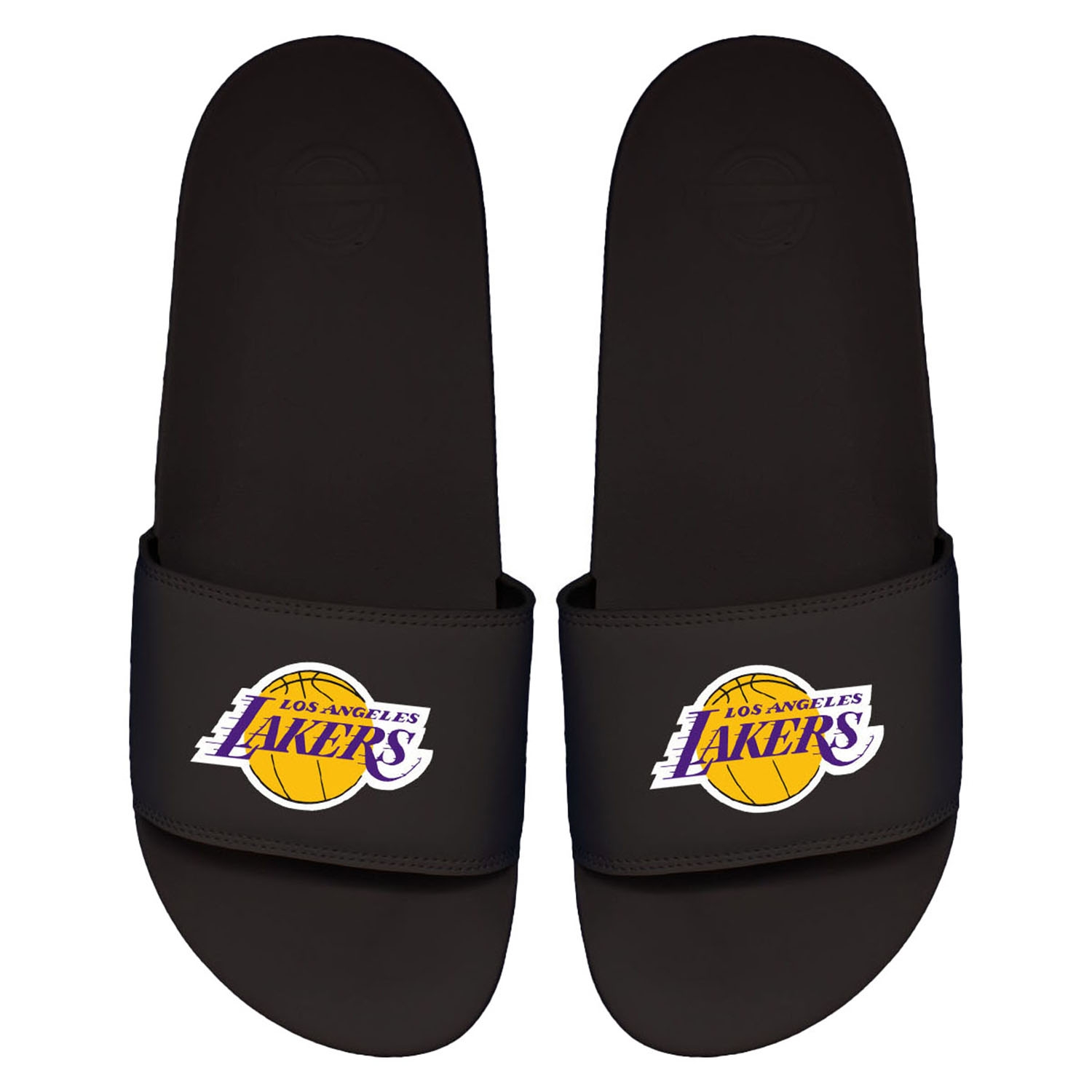 Los Angeles Lakers Primary Logo ISlide NBA Gel Slides Black
