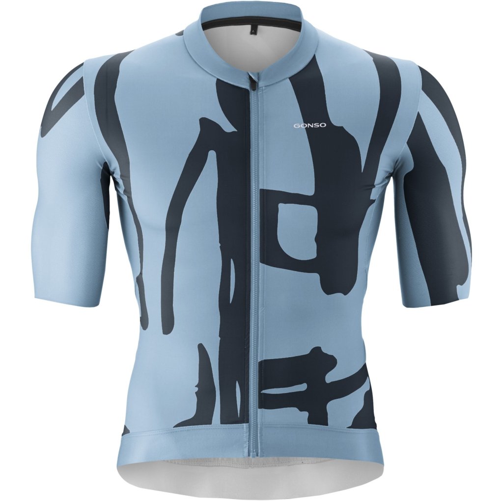 Gonso Road Cycling Jersey Print Men - Stormy Blue / Outerspace