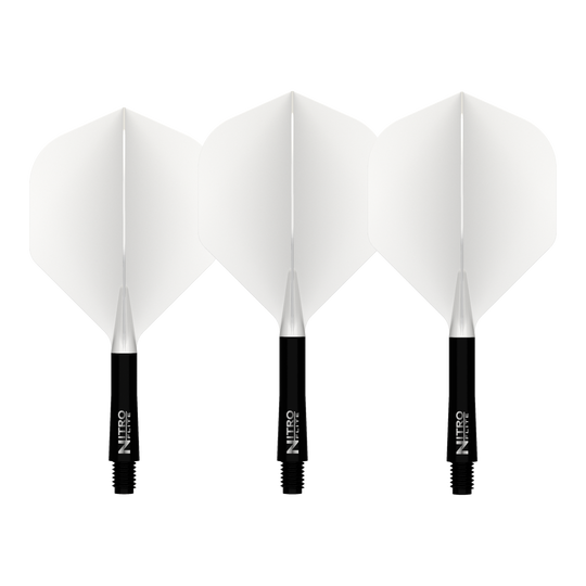 Red Dragon Nitroflite Black Shaft White Flights No2
