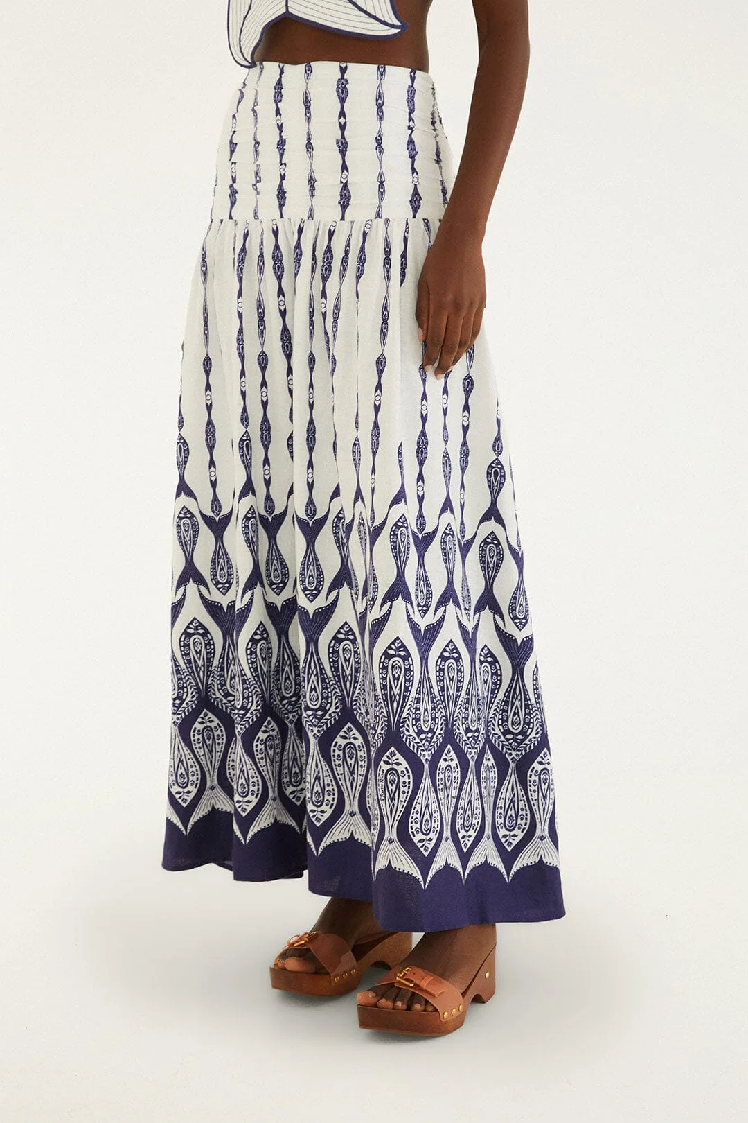 Off-White Fishes Flow Maxi Skirt
