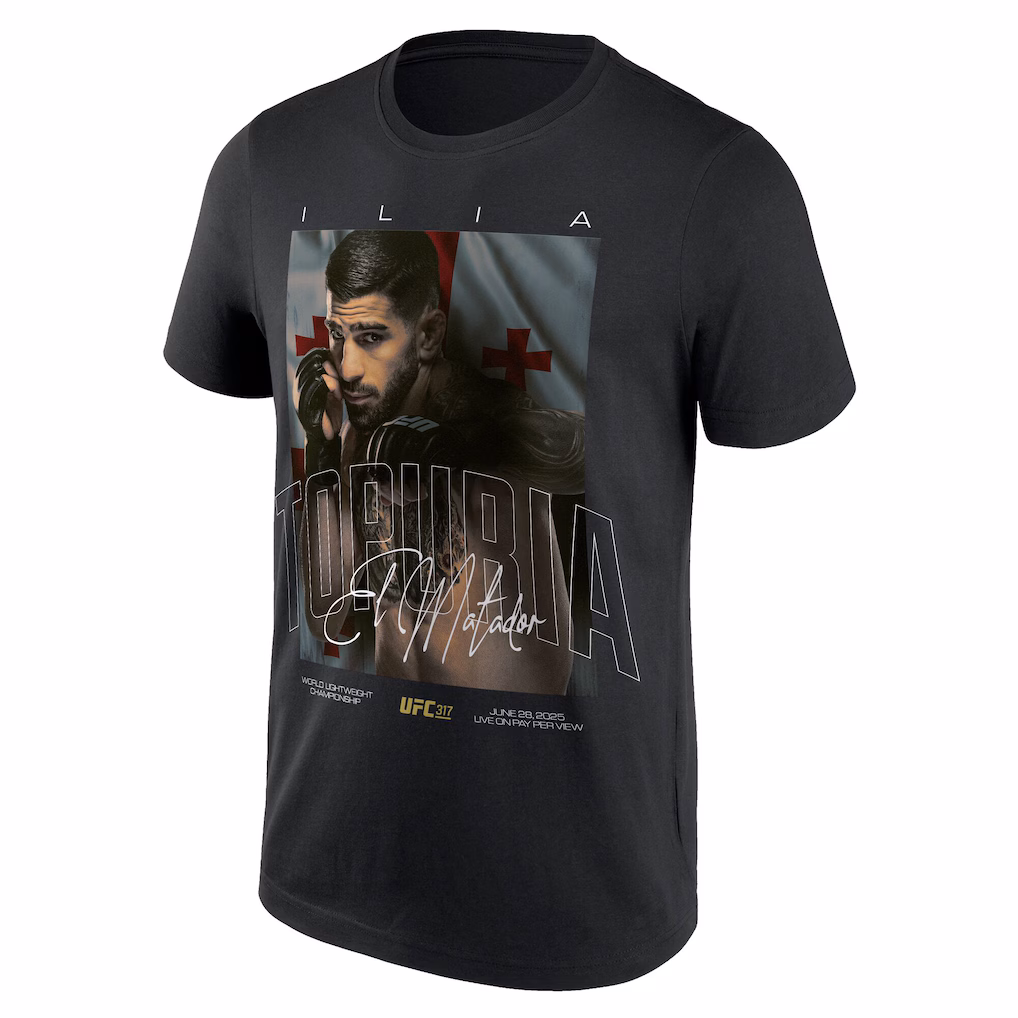 Ilia Topuria UFC 317 Fighter T-Shirt - Black - Mens