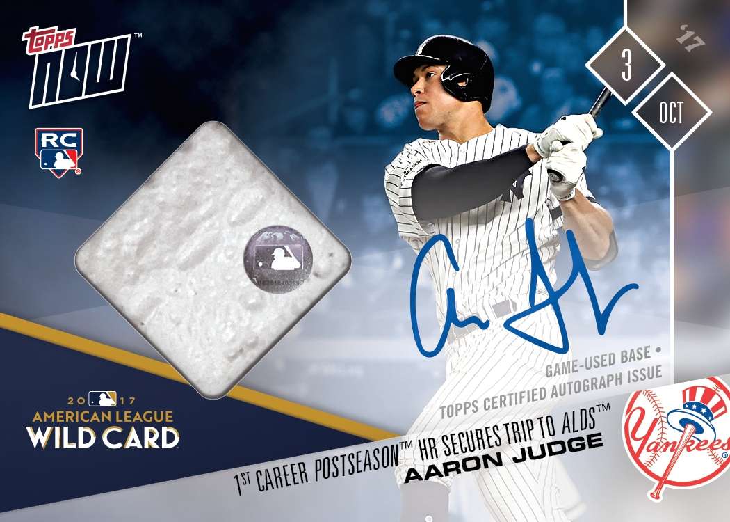 Auto Base Relic # to 49 - Aaron Judge (RC) 1st Career Postseason HR - TOPPS NOW®