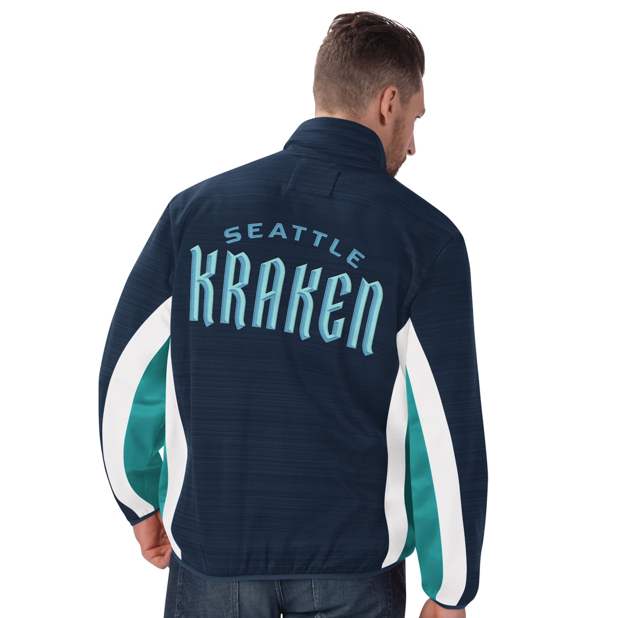 Seattle Kraken G-III Power Forward NHL Track Jacket Navy
