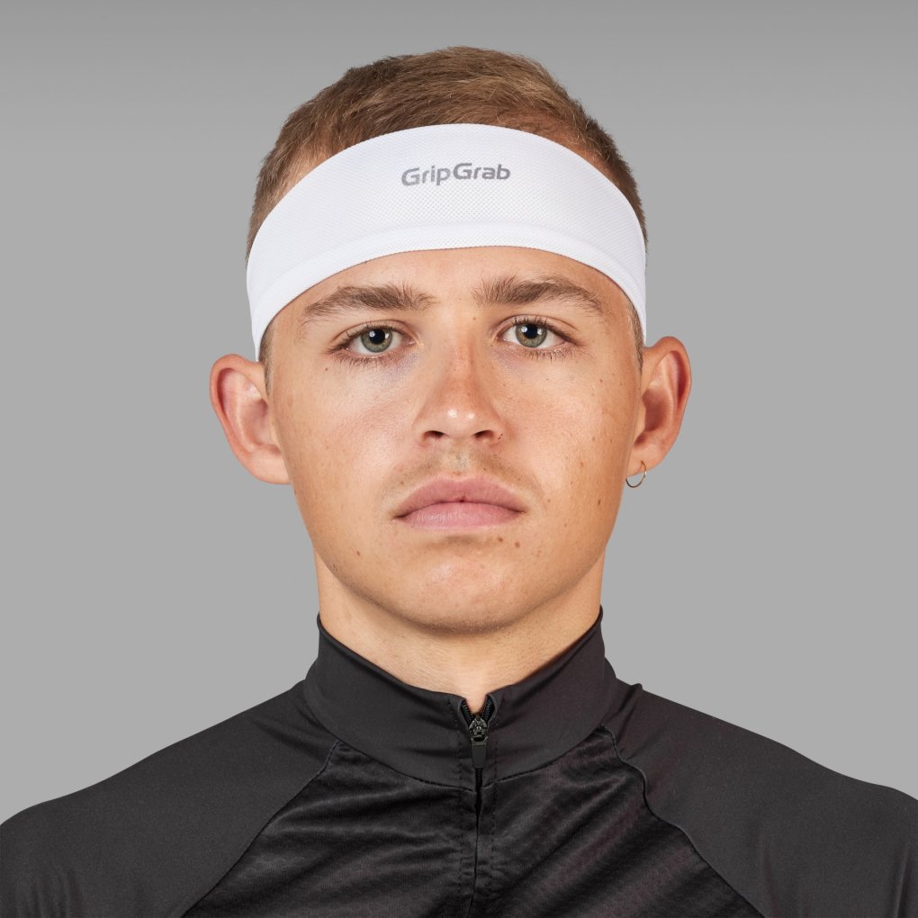GripGrab Lightweight Summer Sweatband - White
