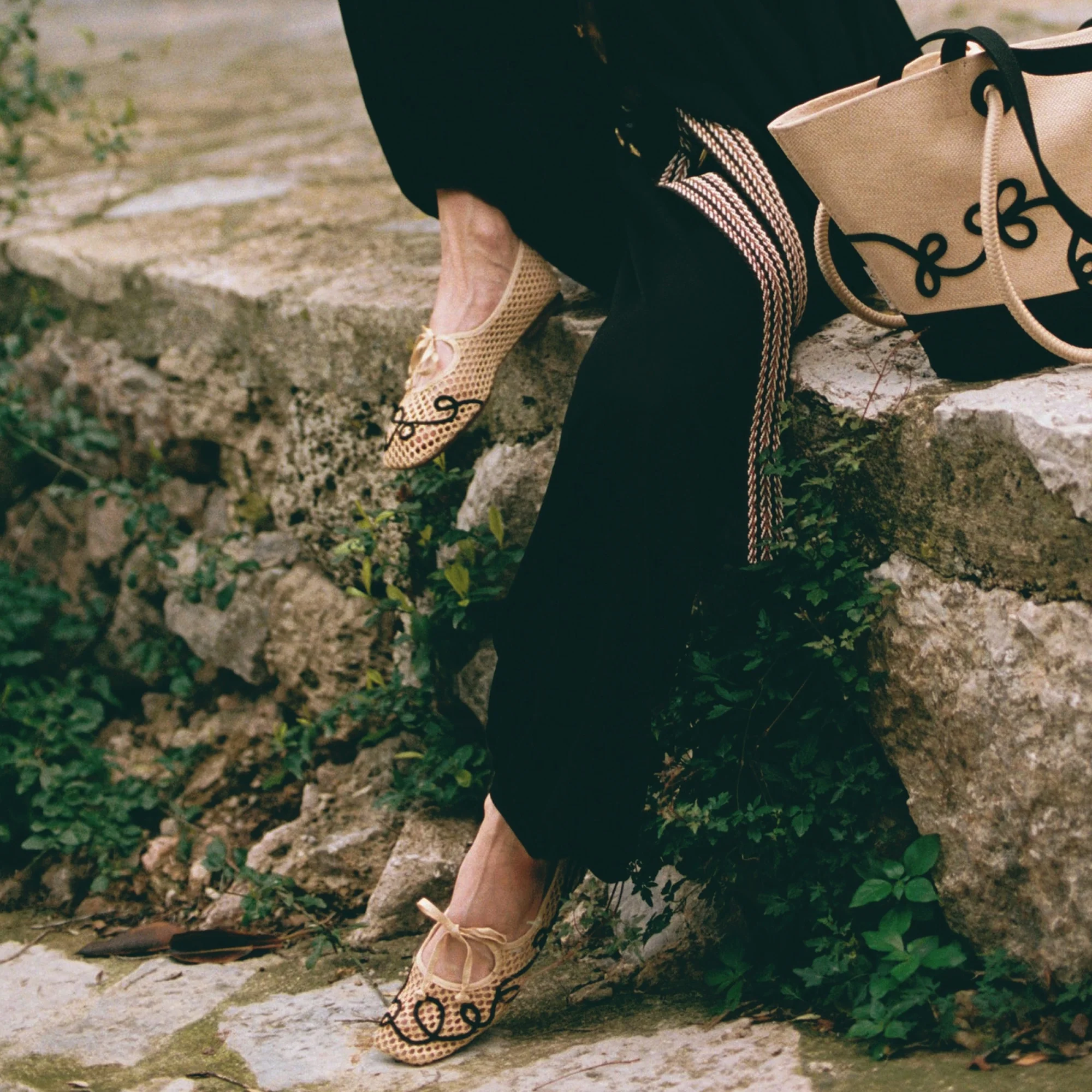 Margot Square-Toe Mesh Flats (Makayla)