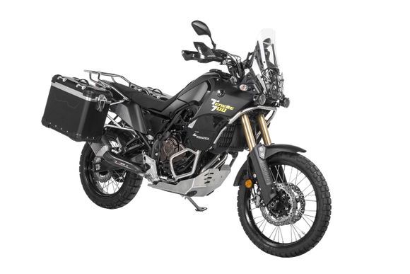 Touratech suitcase Complete kit ZEGA Evo 38/45 - Gray support included - Black anodizedRef: Trt01240A / 01-632-6837-0