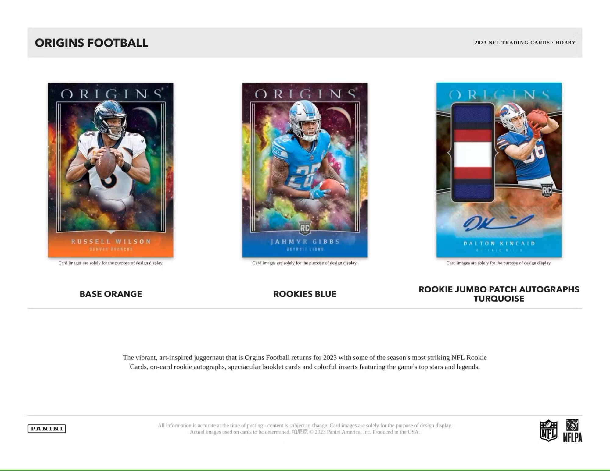 2023 Panini Origins NFL Football Hobby Box