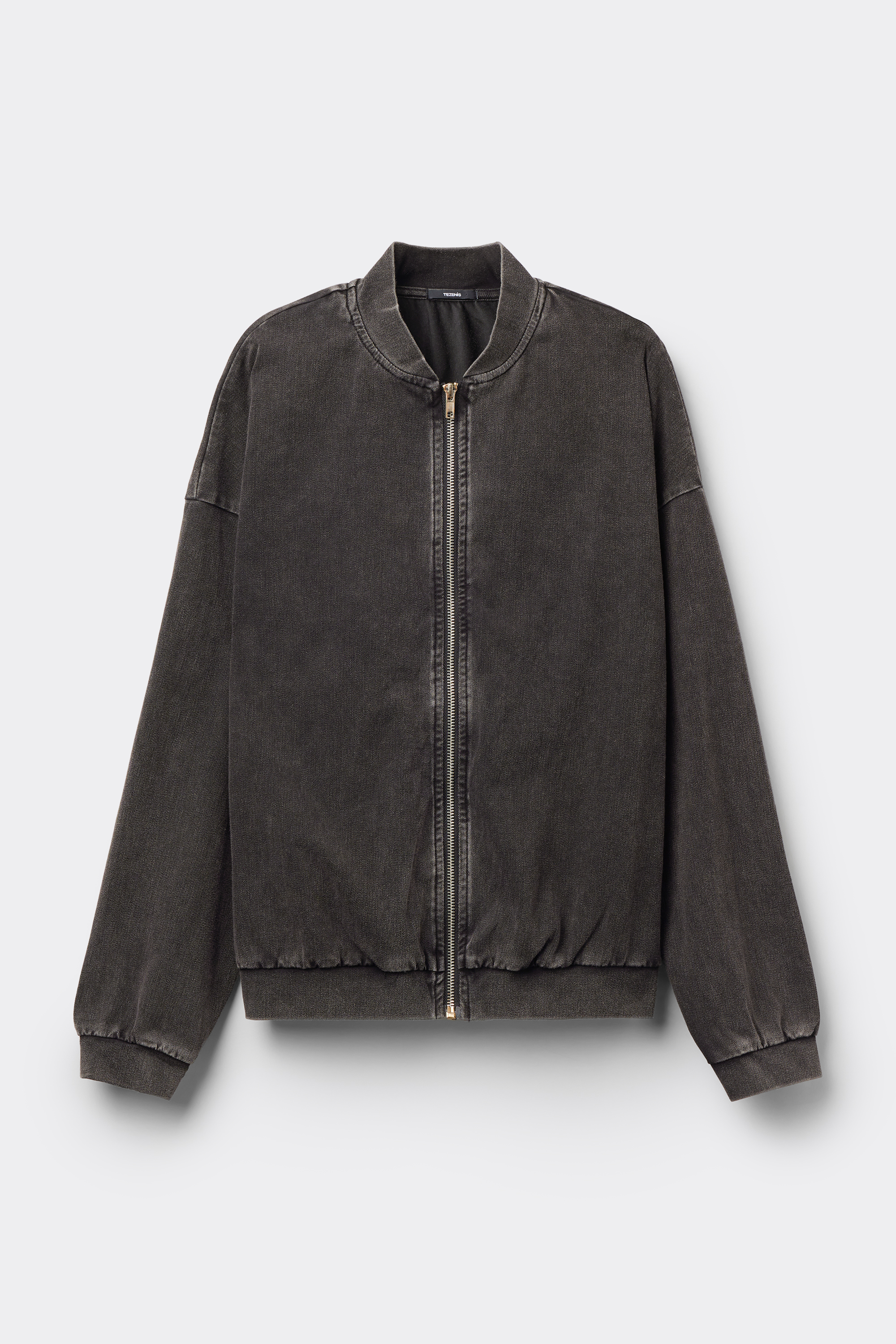 Stretch Denim Bomber Jacket