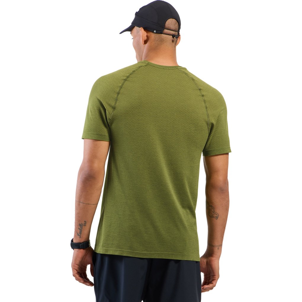 Odlo Essentials Seamless Running T-Shirt 2.0 Men - guacamole melange