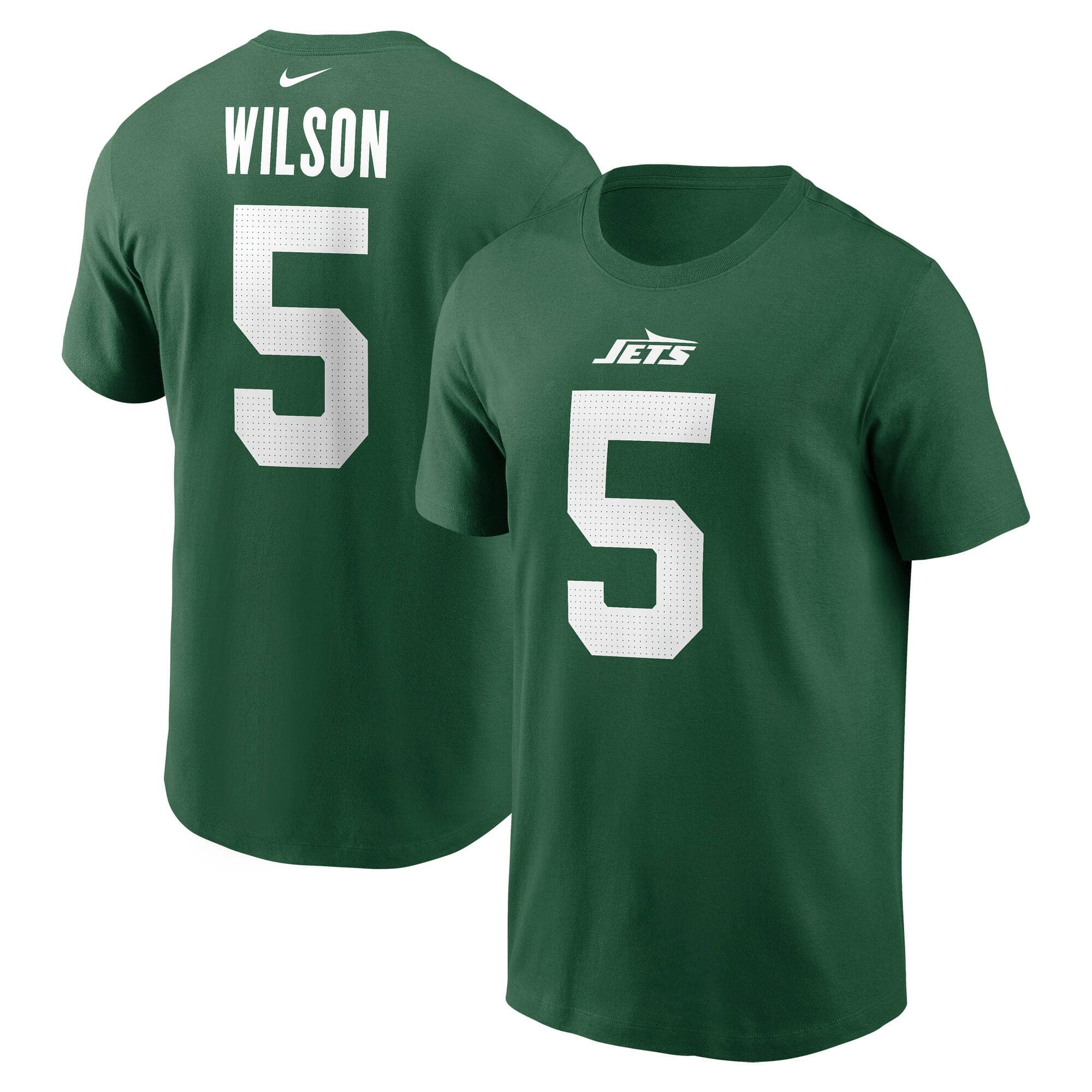 Garrett Wilson #5 New York Jets Nike Player NFL T-Shirt Green