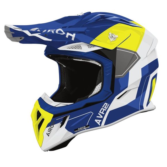 Casque cross Airoh AVIATOR ACE 2 - SHIELD 2026 - Bleu / JauneRef : AR1532