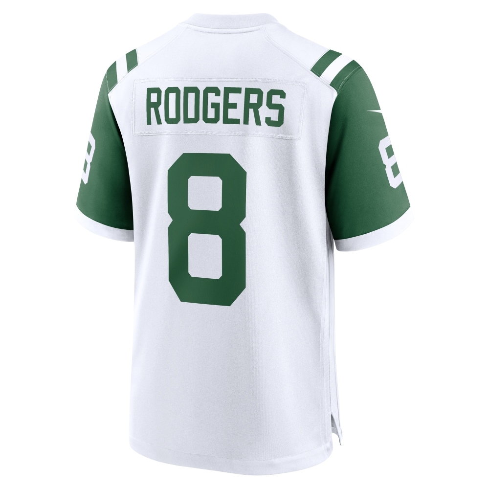 Aaron Rodgers #8 New York Jets Classic Nike Game NFL Jersey White