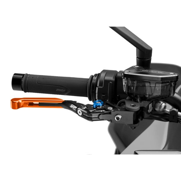 Puig Foldable Extendable 4.0 Brake Lever Orange Universal - BlueRef: PUI0938