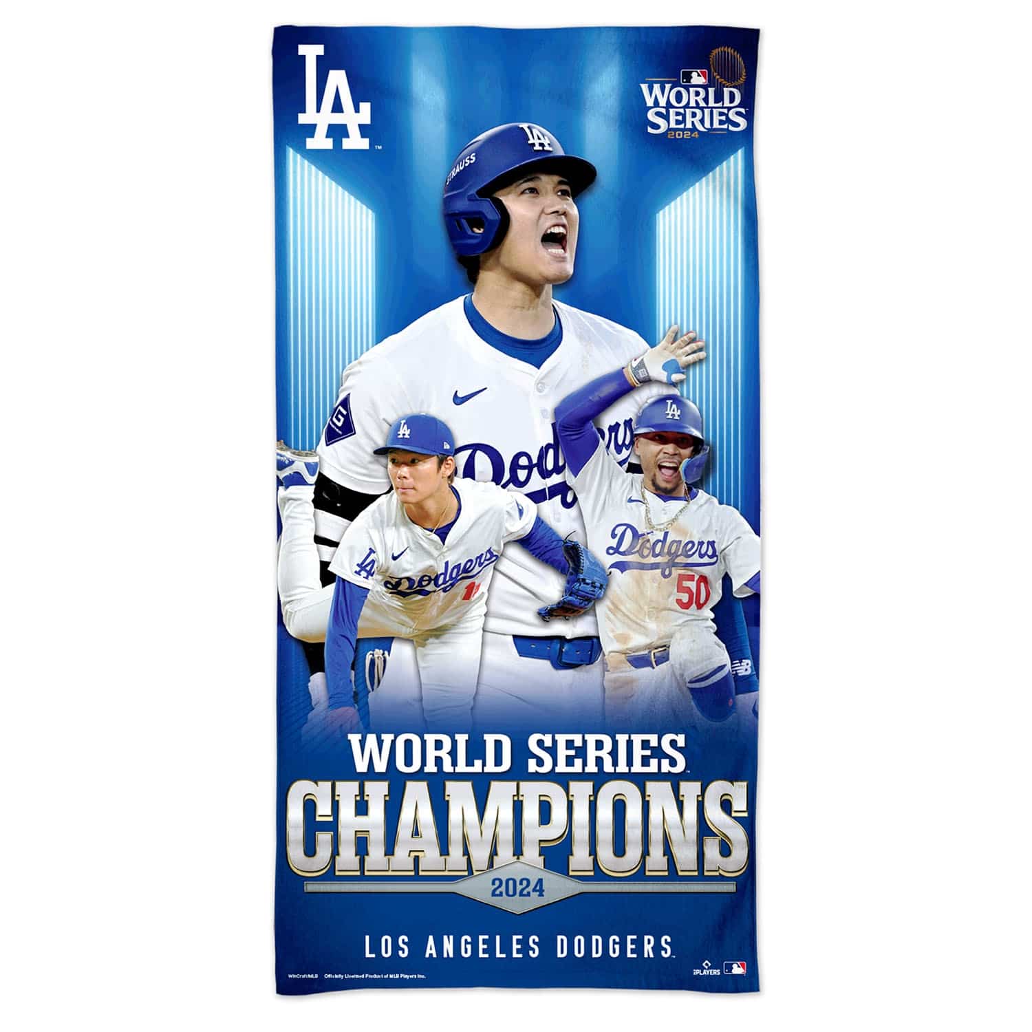 Los Angeles Dodgers 2024 World Series Champions MLB Beach Towel