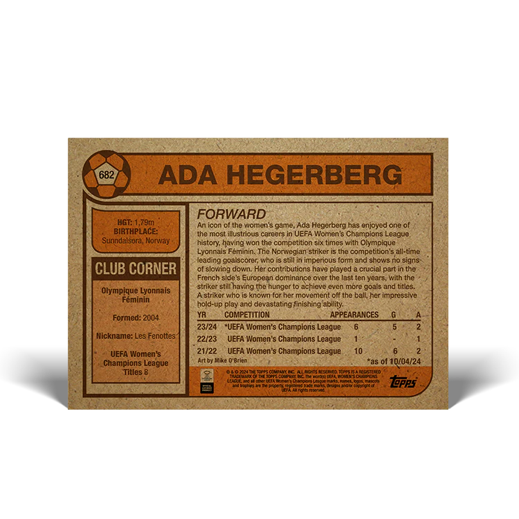 UCC Living Set Card 682 - Ada Hegerberg