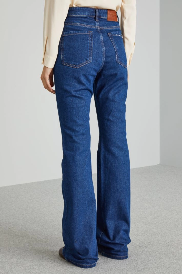 Bell bottom denim jeans - DENIM BLUE