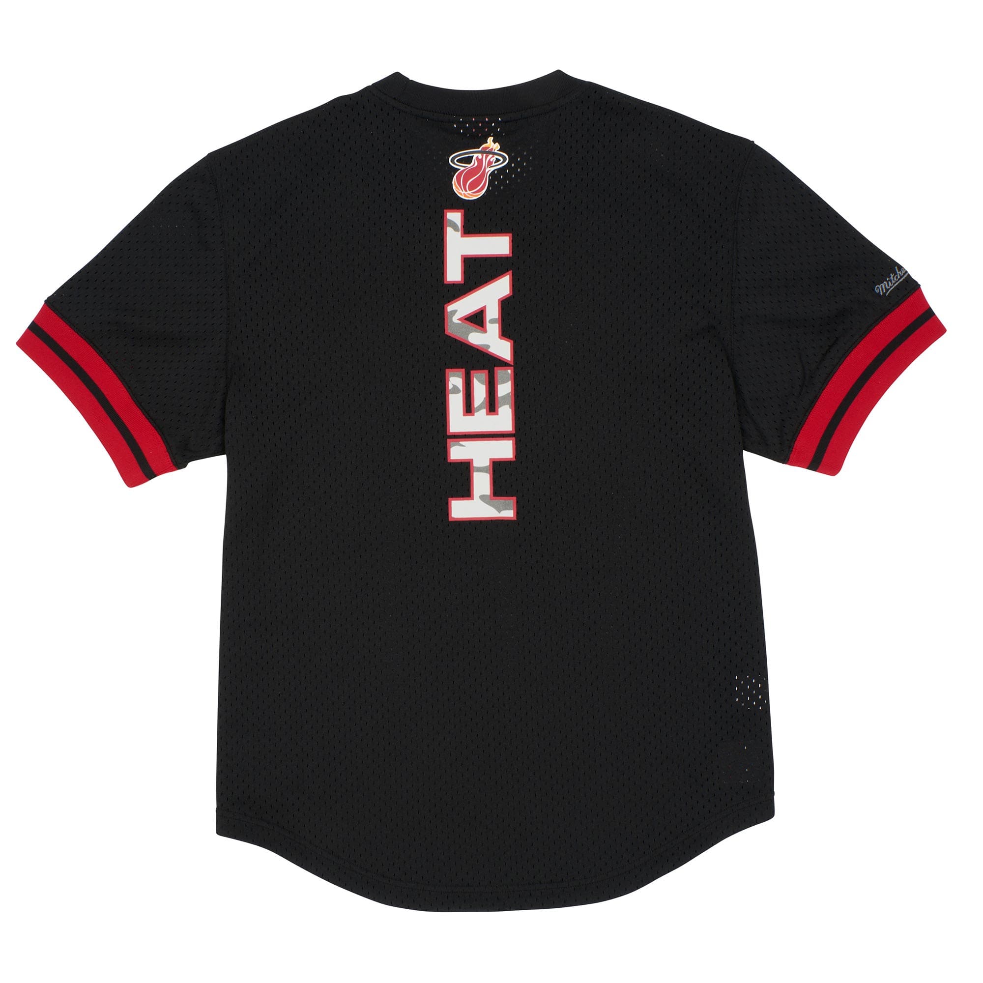 Miami Heat Mitchell & Ness Camo Reflective NBA Crew Mesh Jersey