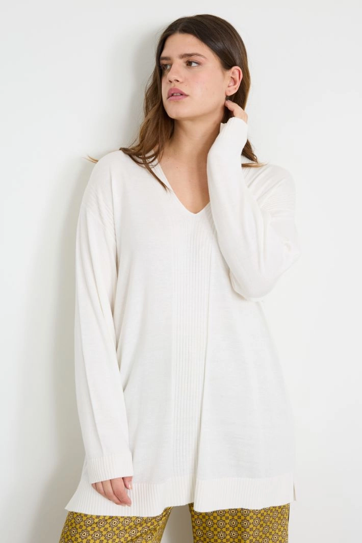 Viscose yarn sweater - CREAM