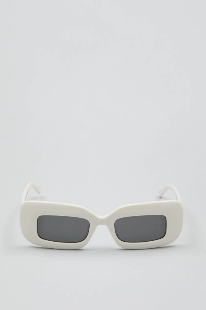 Rectangular sunglasses - WHITE GREY