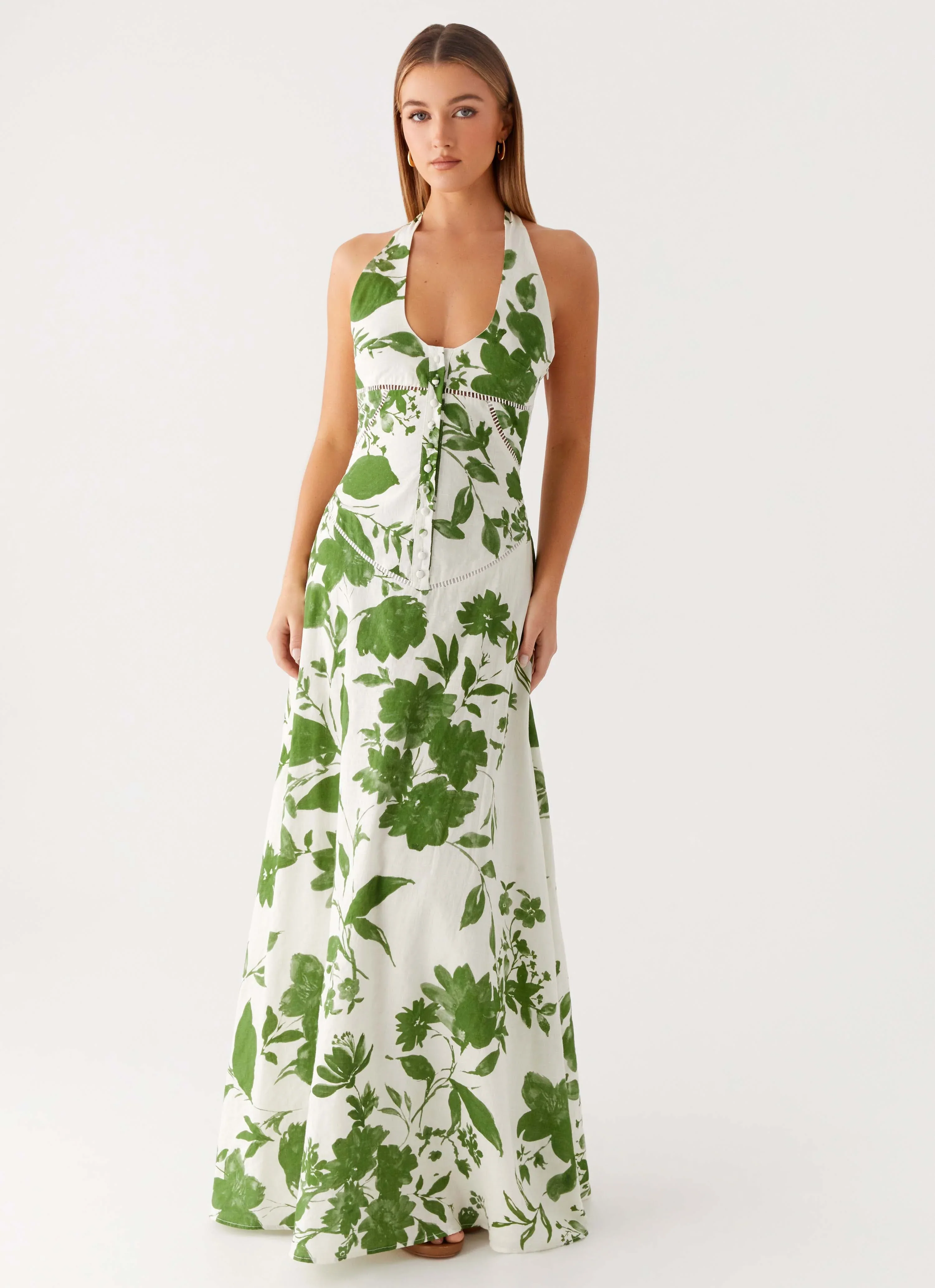 Ember Valley Maxi Dress - Verdant Bloom