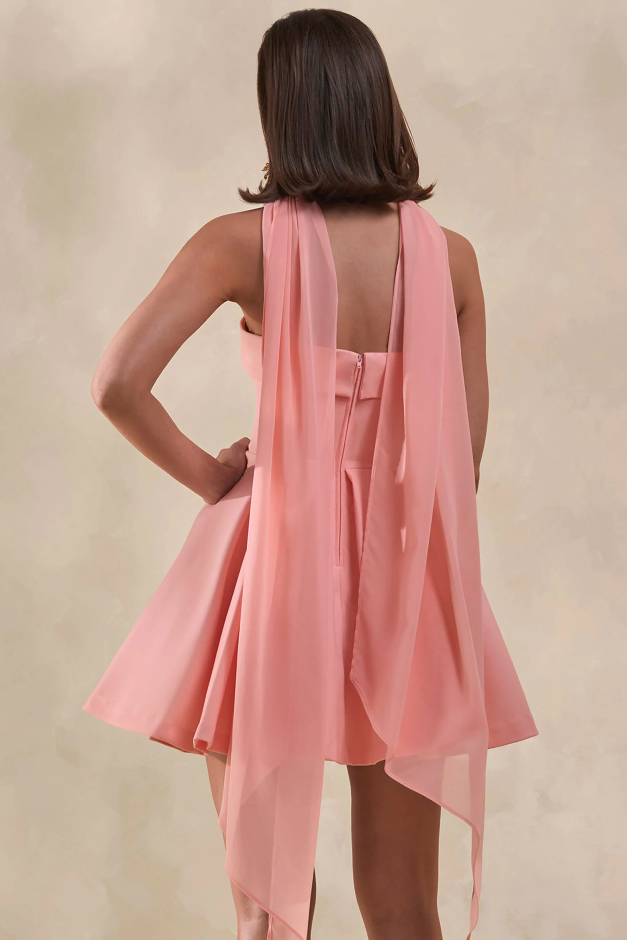 Bruna | Light Pink Chiffon Scarf