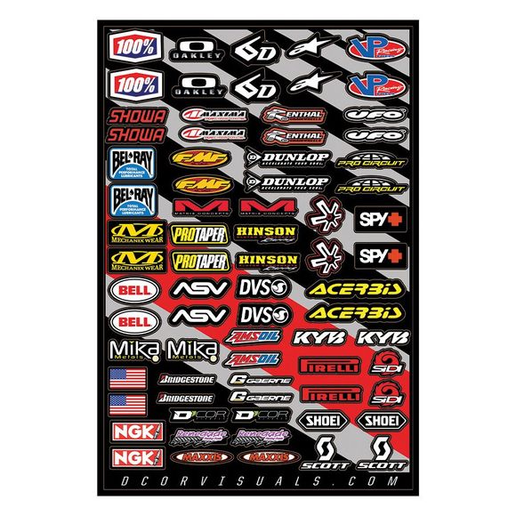 D'cor MX Logos Cor2 sticker sheet - MulticolorRef : DCO0028 / 40-90-113