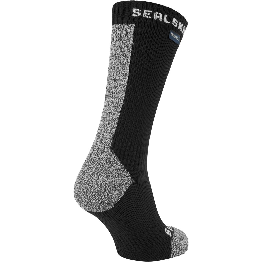 SealSkinz Briston Waterproof All Weather Mid Length Socks with Hydrostop - Black