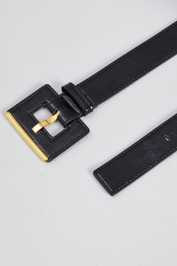 Vintage-look belt - BLACK GOLD