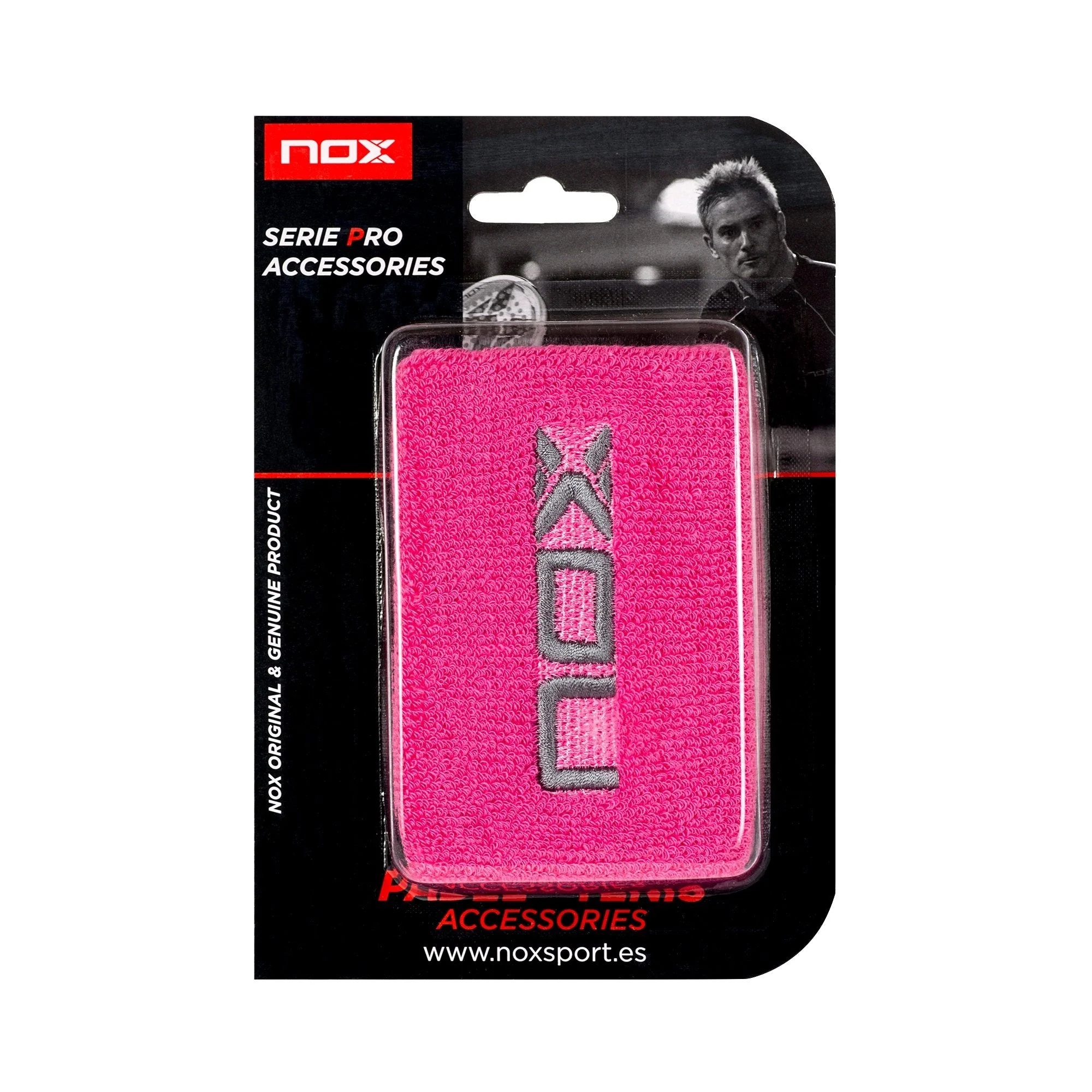 NOX sports wristbands pink/white
