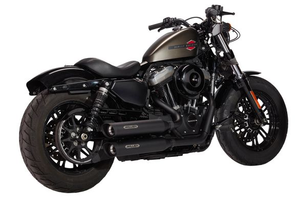 Miller Exhaust Complete Line Black Slashcut TipRef: Mil00961A / Hd-Stdlsp.09