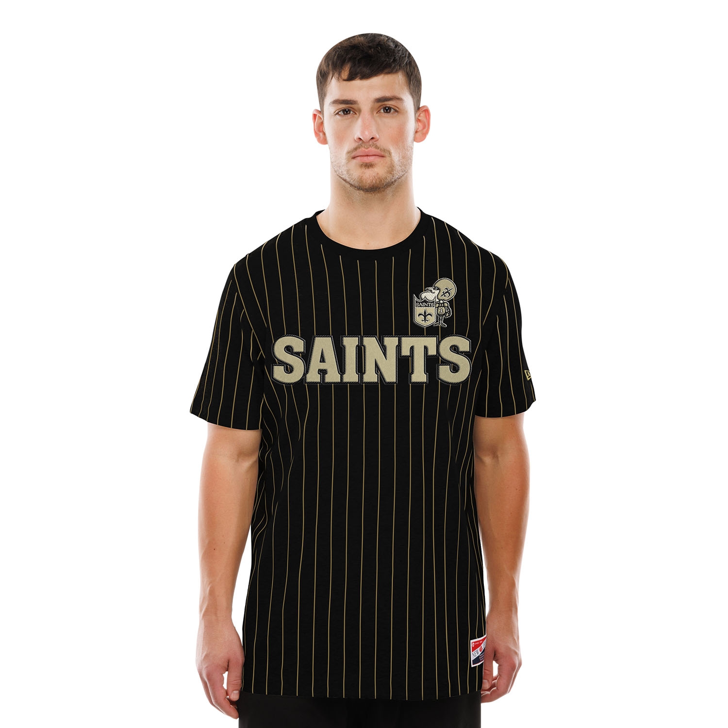 New Orleans Saints Retro Stripe NFL T-Shirt Black