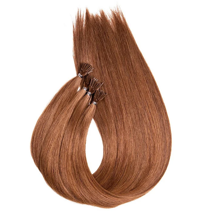 Bohyme Classic Remy Human Hair Glue I-Tip Extension Weave - SILKY STRAIGHT 120 PCS 14/22