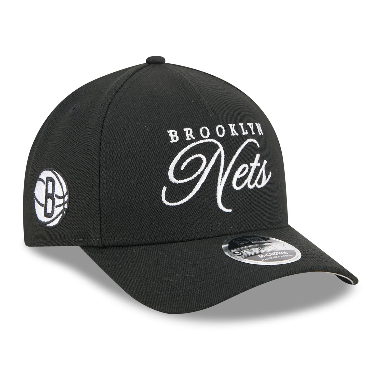 Brooklyn Nets 2025 NBA Draft 9FORTY M-Crown A-Frame Snapback Cap Black