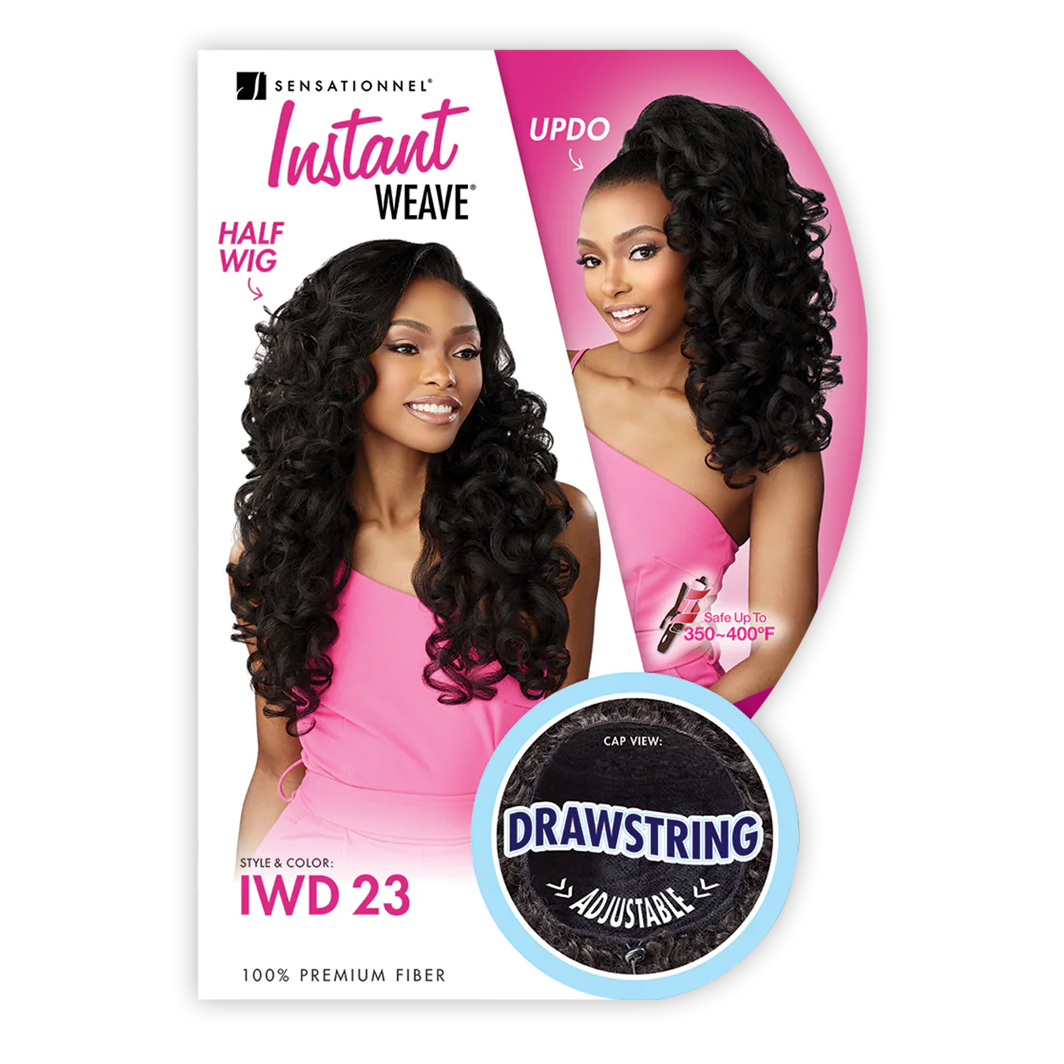 Sensationnel Half Wig Instant Weave Drawstring Cap IWD 23