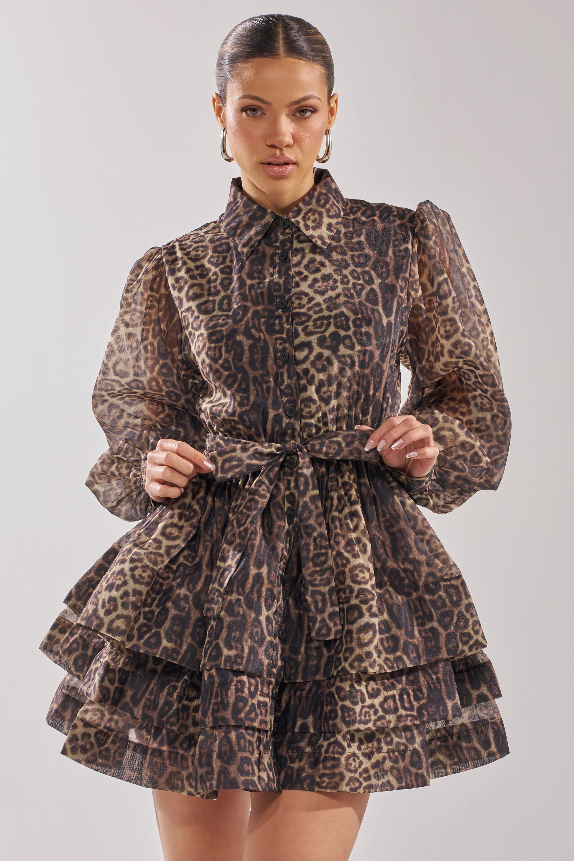 Chicest Of Chic Leopard Print Mini Dress