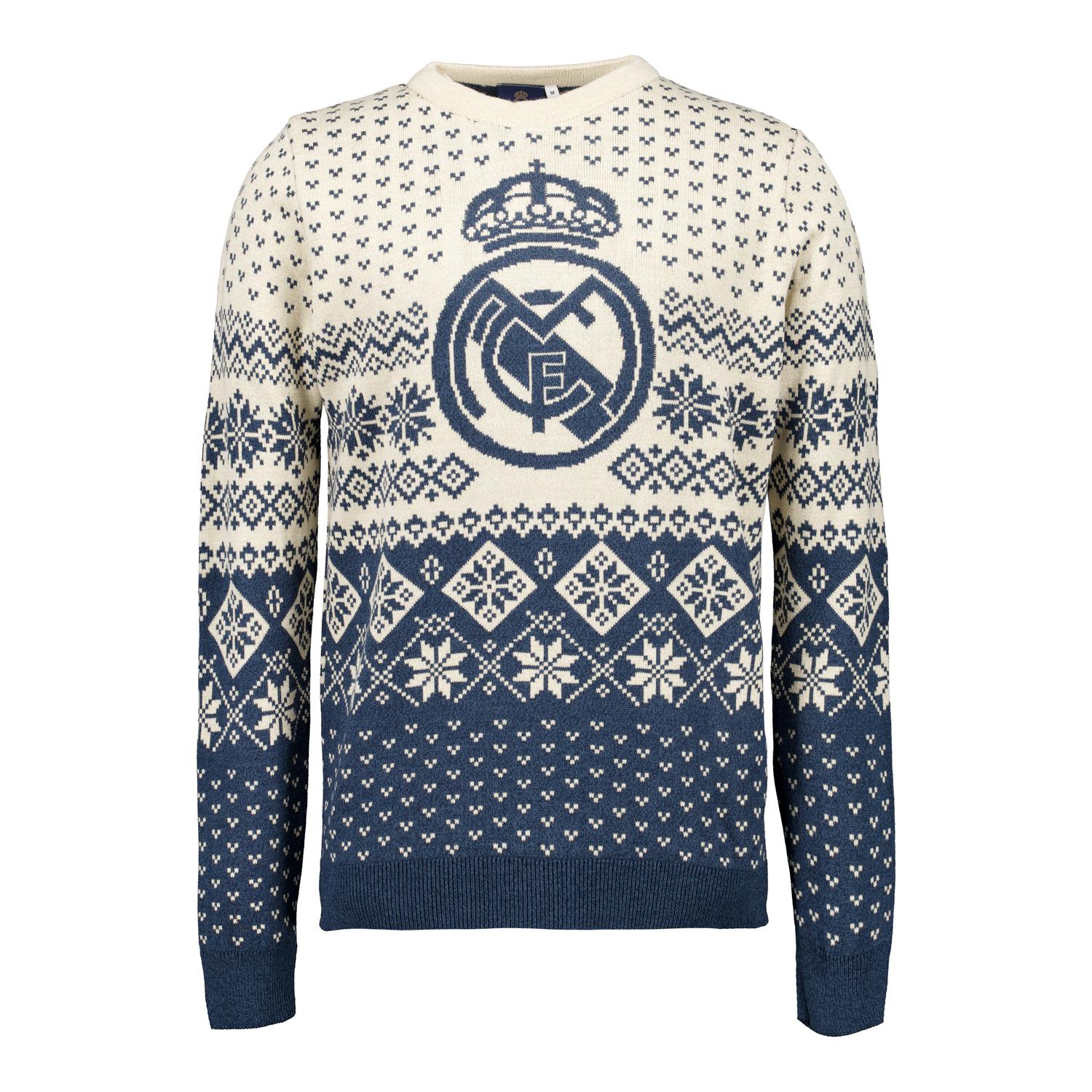 Mens Christmas Sweater Crest Stone