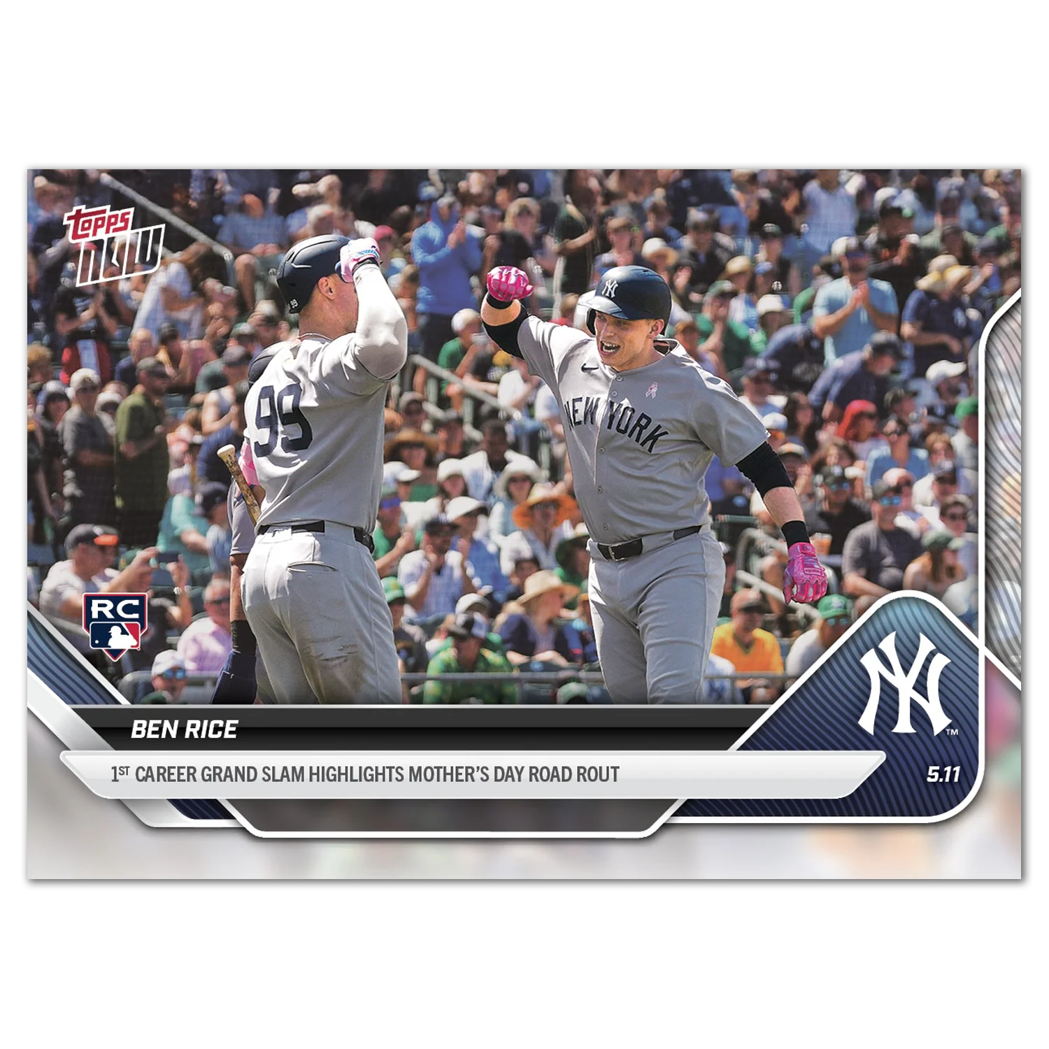 Ben Rice - 2025 MLB Topps NOW® - Card 168