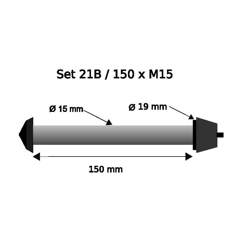 Pitlock Set 21 Boost Q -Loc Thru Axle 15x150mm - black