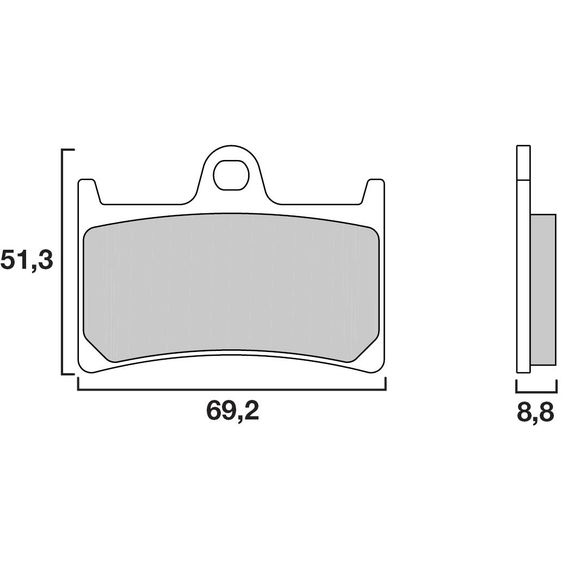Brembo Racing carbon front brake padsRef: 07YA23RC