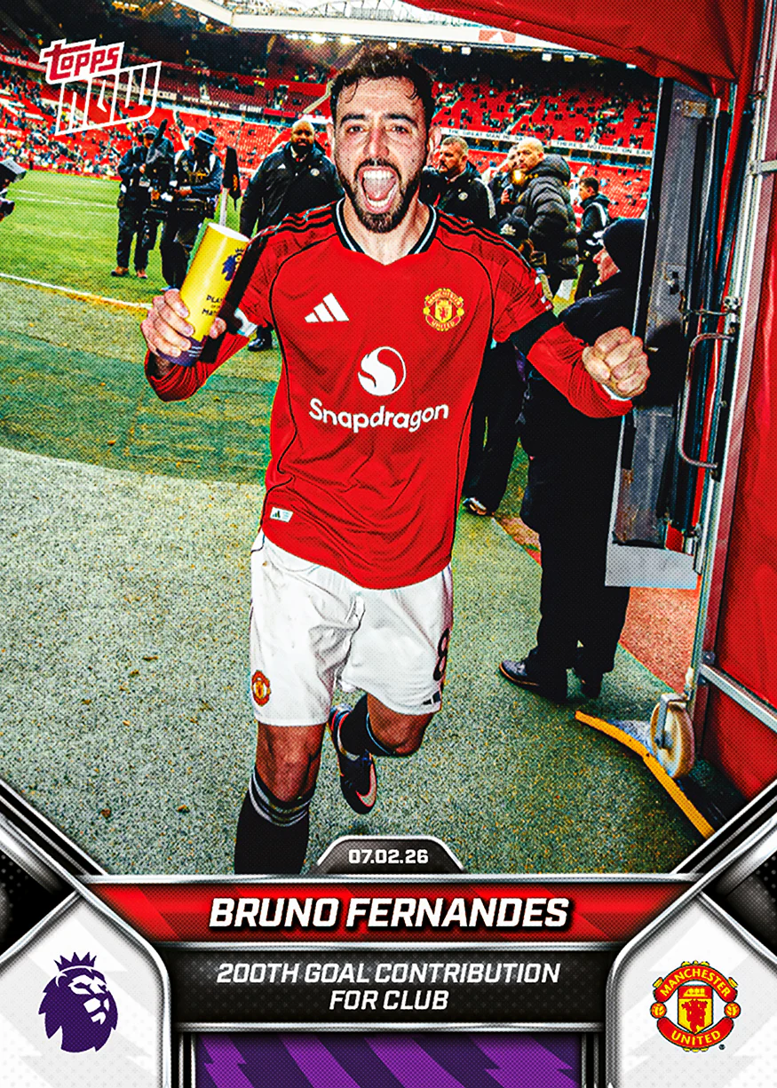 Bruno Fernandes - 2025-26 Premier League Topps NOW® - Card 132 - PR: 1393