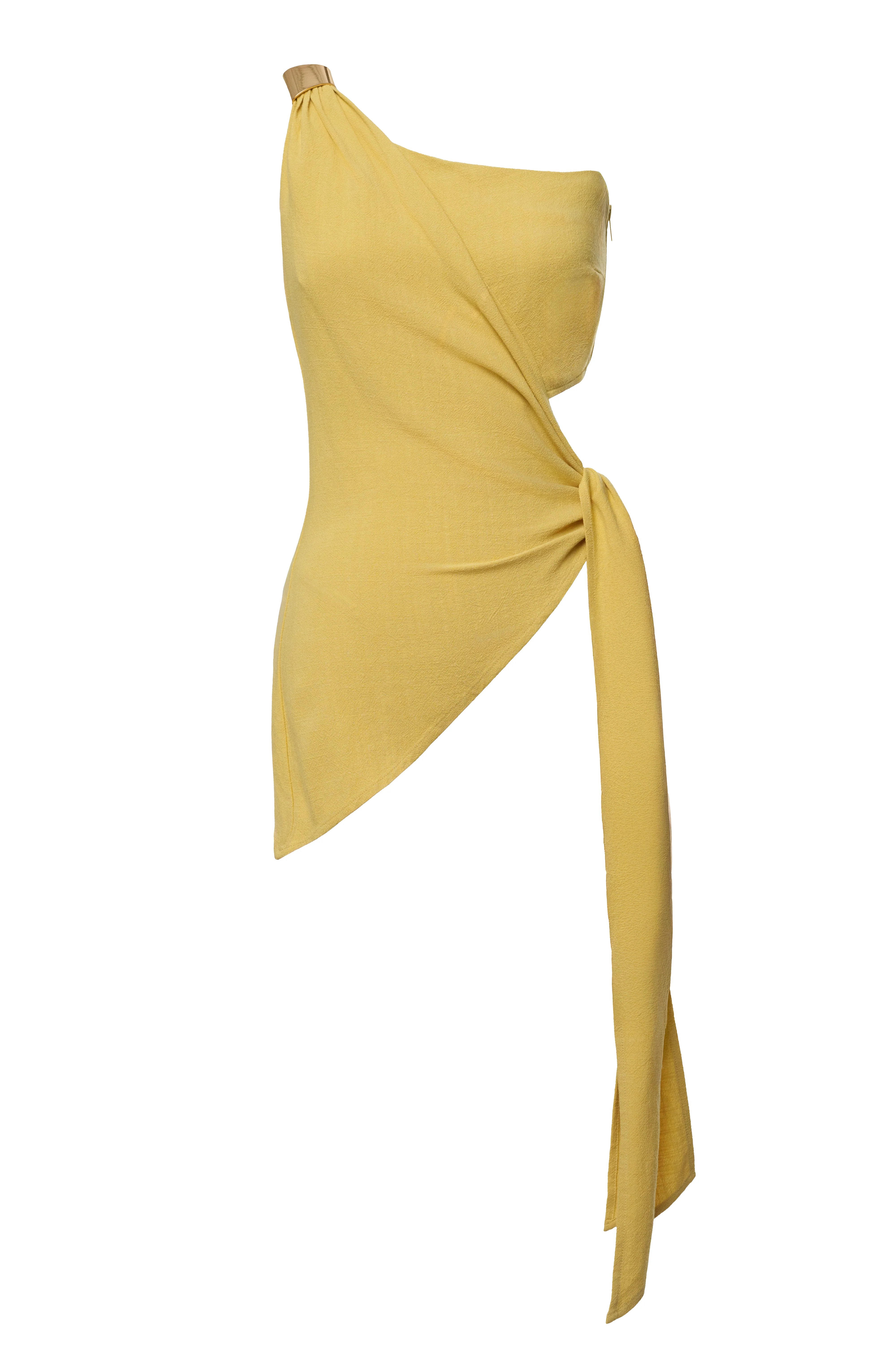 Yellow Palmera One Shoulder Top