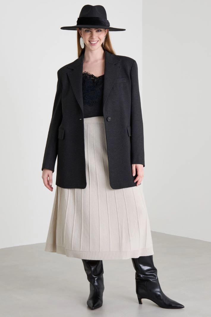 Viscose jersey blazer - DARK GREY