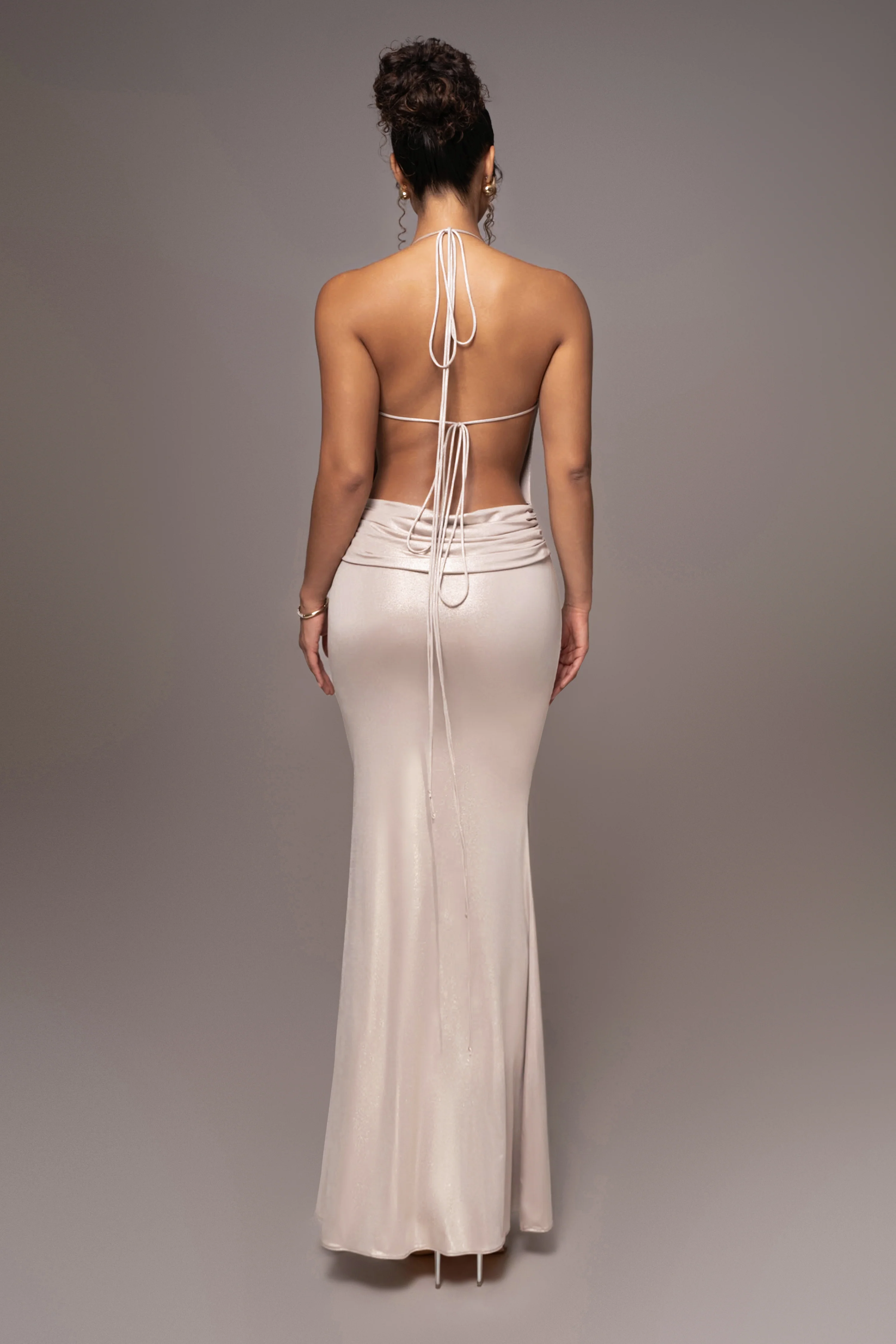 Champagne Heart of Gold Maxi Dress