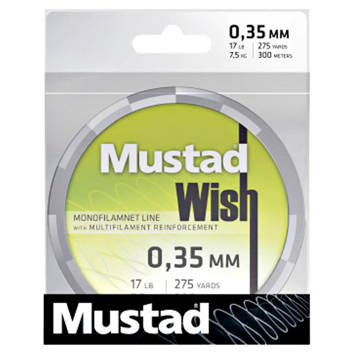 Mustad Fishing Line Wish Braid (chartreuse, 110 m)