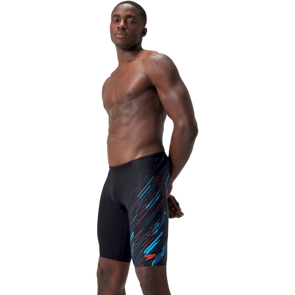 Speedo Hyperboom V-Cut Jammer Men - black/pictonblue/sirenred