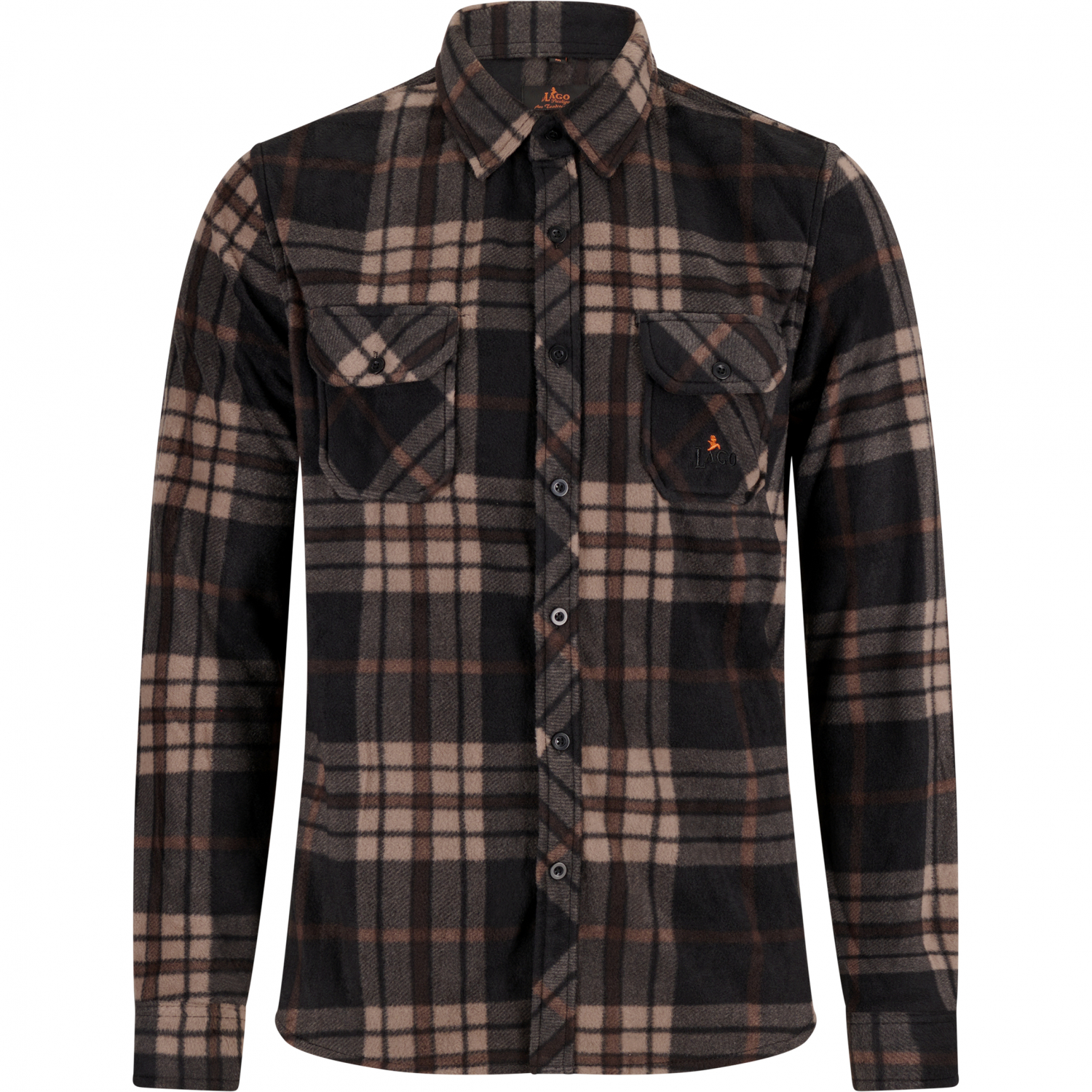 il Lago Basic Winterberg Fleece Shirt Men (Anthracite\/Brown)