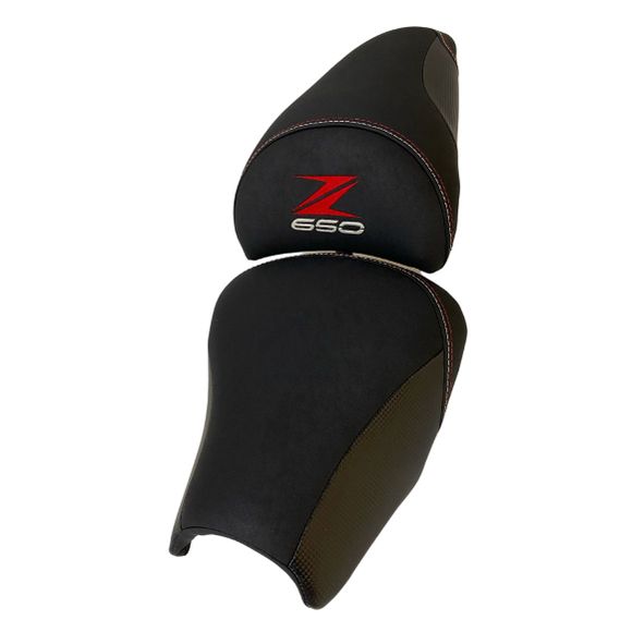 Selle confort Berry Sellerie FULL POWER Blanc/Rouge - BlancKAWASAKI 650 Z 650 ABS (ER650H) - 2017 - 2019Ref : BEY0020 / Z 650 17-19 ED FULL POWER 1-3-1 RB