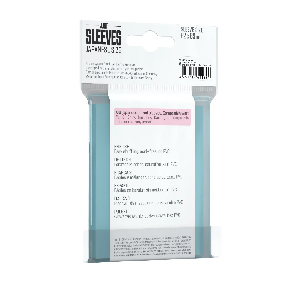 Just Sleeves - Japanese Size Clear