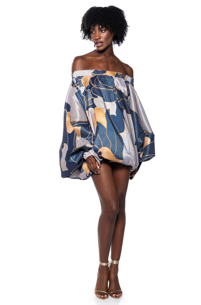 Out For Brunch Patterned Mini Dress
